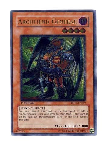 Yu-Gi-Oh! - Archfiend General (FOTB-EN019) - Force of the Breaker - 1st Edition - Ultimate Rare