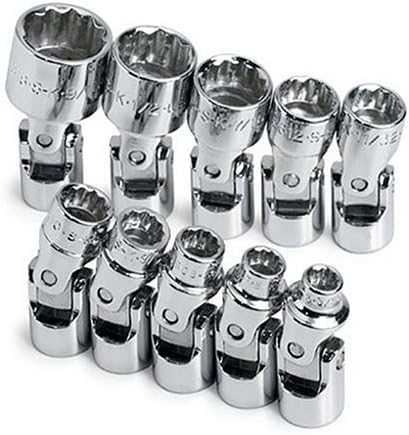 SK 4935 Flex Socket Set 10 Metric Units, Durable, Corrosion Resistant Fractional Tools. SuperKrome Finish Impact Hardware