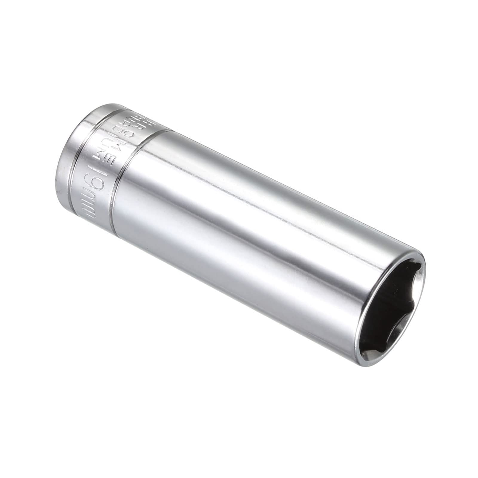Kozelo 6 Point Deep Socket - [1/2 Inch x 19mm] Square Drive for Car Mechanical Equipment Repair Use, CR-V Steel Metric Sizes