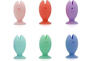 6pcs Silicone Fish Toothbrush Holder Protector Cover Case for Outdoor Traveling Camping Portable Shelf Silicone Toothbrush Ho