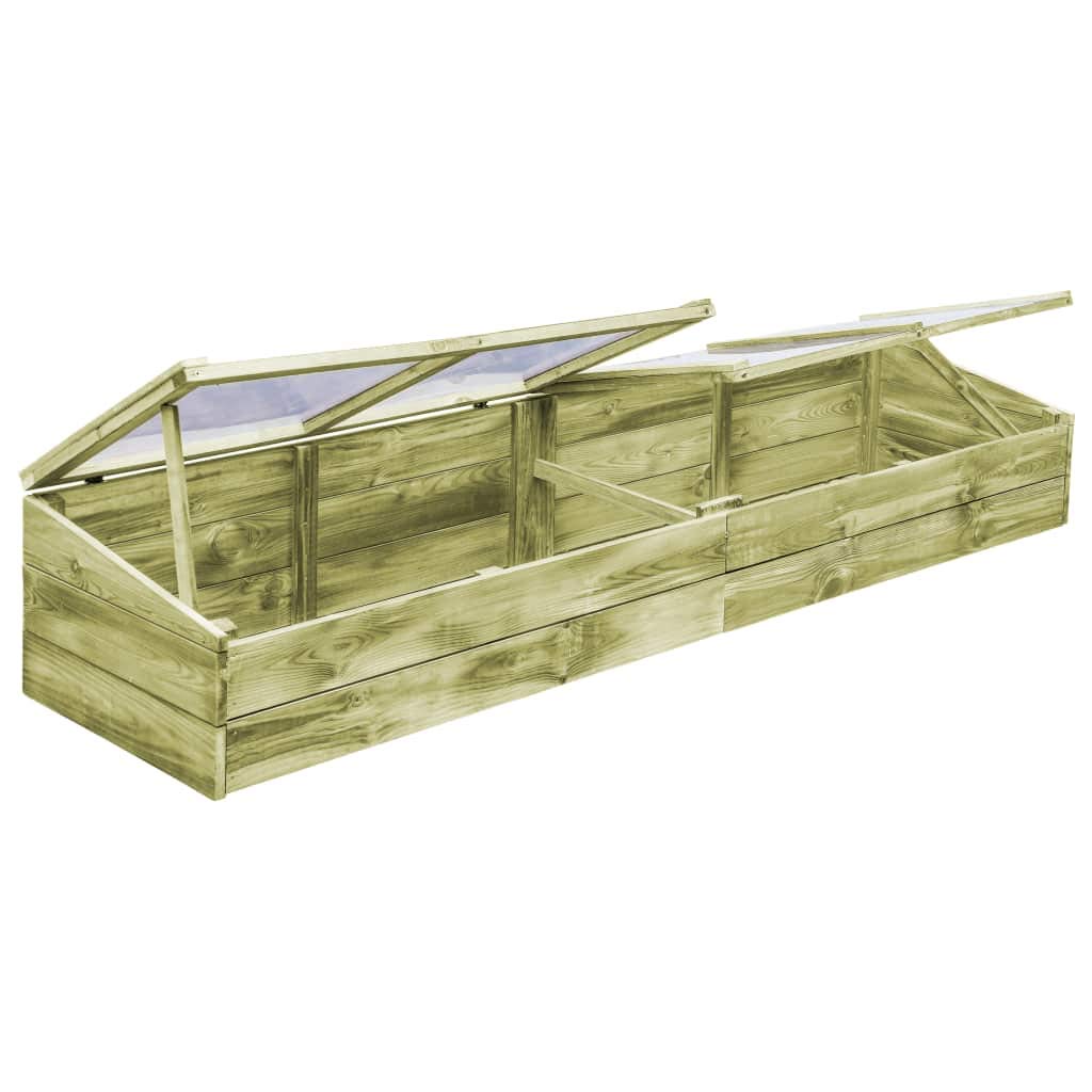 Nishore - Cama elevada de jardín con Techo de Pino impregnado para ...