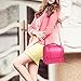 HOMFA Makeup Train Case 3 Layer Makeup Organizer Bag with Shoulder Strap Adjustable Dividers for Cosmetics Makeup Brushes Toiletry Jewelry (Pink)