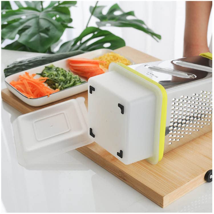 Stainless Steel Box Cheese Grater, 4Sided XL Cheese and Vegetable