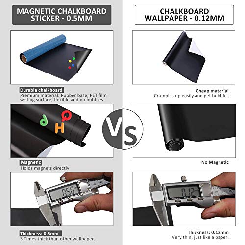 ZHIDIAN Chalkboard Contact Paper for Wall, 48" x 36" Non