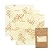 Bee's Wrap Medium 3 Pack, Eco Friendly Reusable Food Wraps, Sustainable Plastic Free Food Storage, Each Wrap Measures 10