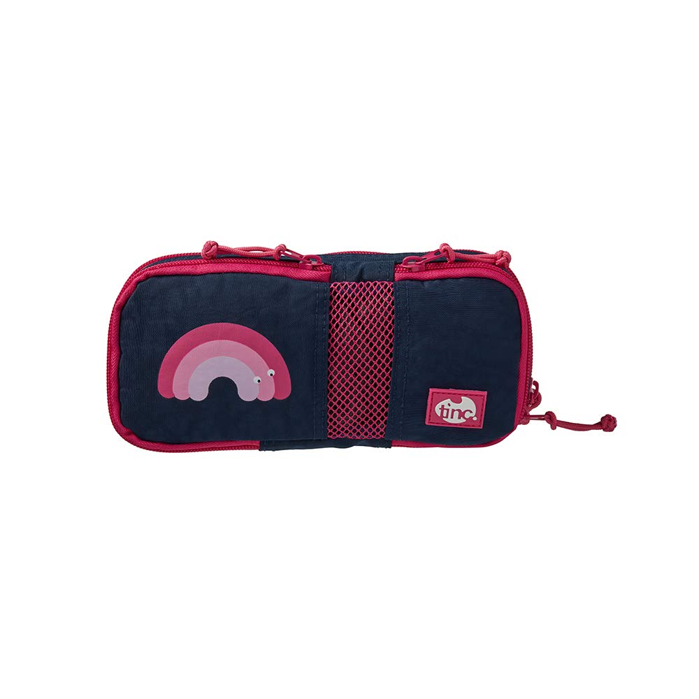 Tinc COMPCNVP Compartment Pencil Case - Navy/Pink