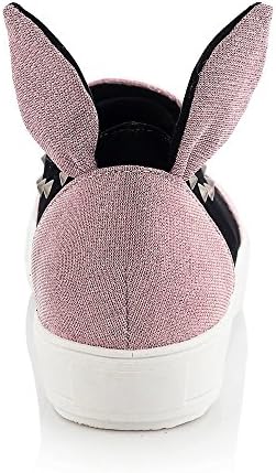 CUTE-TO-THE-CORE Women Fashion Sneakers Bunny Ear COSPLAY Slip-On Loafer Casual Low Top Costume Shoes