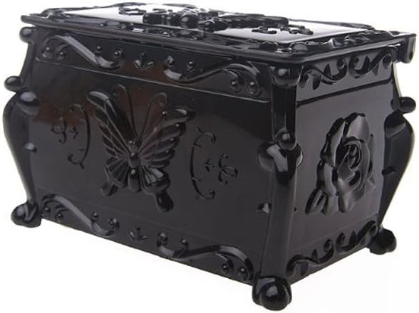 1 X Anna sui style Classic Black Retro Double makeup cotton cosmetics Storage box: Home & Kitchen