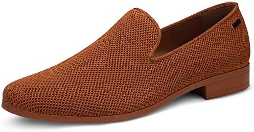 Amazon.com | FERUCCI Plaid Khaki Fabric Slippers Loafers  display picture 3
