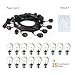 Mpow Outdoor String Lights, 49Ft Incandescent Ambience Added Lights, Sturdy Connectable Weatherproof Dimmer Compatible Strands, 15 Edison Vintage Bulbs, for Patio, Cafe, Porch, Deck, Bistro - Black