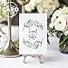 Bliss Collections Greenery Wedding Table Numbers, 1-25, Centerpiece Decorations, Double Sided 4x6 Calligraphy Design, Numbers 1-25 and Head Table Card Included