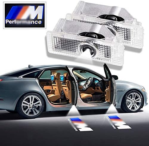 LED Door Light Logo Projector Ghost Shadow Welcome Lamp Car 2 x Wireless No Drill Type compatible with BMW Series - 2 Pack -1 Year Warranty