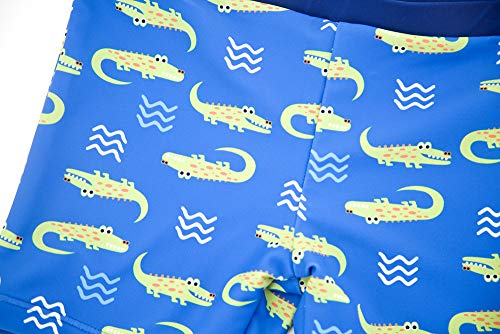 Baby/Toddler Boys Two Piece Swimsuit UPF 50+ Sun Protection Long Sleeve Rashguard Set Bathing Suit - Thumbnail 4