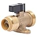 SharkBite 1/2 Inch x 3/4 Inch MHT Washing Machine Straight Valve, Push to Connect Brass Plumbing Fitting, PEX Pipe, Copper, CPVC, PE-RT, HDPE, 25559LF