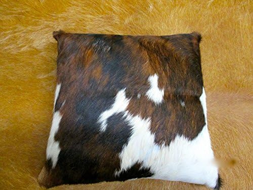 Tri Color Leather Cowhide Pillow