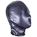 Sealed Leather Zipper Breathable Hood - Davidsource Sex Slave Pup Training Sealed Hood Restraint Blinder Bondage Helmet Sexual Game Wear for BDSM Fetish Lover (23 inches Round, Black)