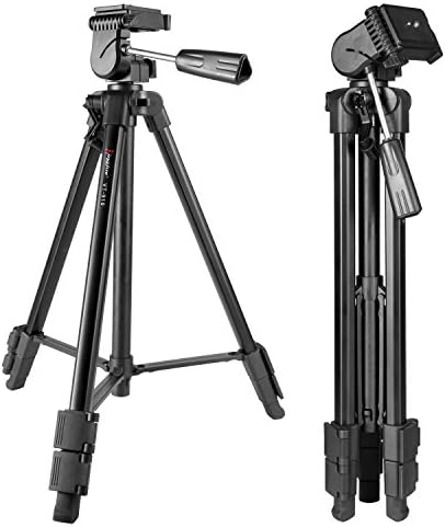Portable Lightweight Camera Tripod, Papaler VT-910 57"/145cm Foldable Aluminum Professional Video Tripod with 1/4" Screw Pan /Tilt Head for Canon Nikon Sony DSLR Camcorder