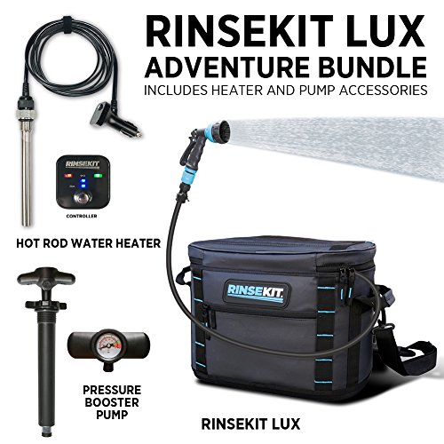 Buy Rinse Kit LUX Adventure Bundle Portable Outdoor Shower | 3 Gallons |  Pressurized Spray for 9 Minutes | Doubles as a Cooler |Great for Camping,  Surfing, Pets, Sports, Convenient and BPA Free Online at desertcartKUWAIT