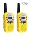2Pcs XFox® BBCARE Serise T388 Radio 2 Miles 22 FRS and GMRS UHF Radio for Kids Walkie-Talkie(Yellow)