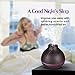 OSORD Aromatherapy Essential Oil Diffuser, 400ml Wood Grain Ultrasonic Cool Mist Aroma Humidifier Diffusers for Essential Oils, Birthday Gifts Dark Brown