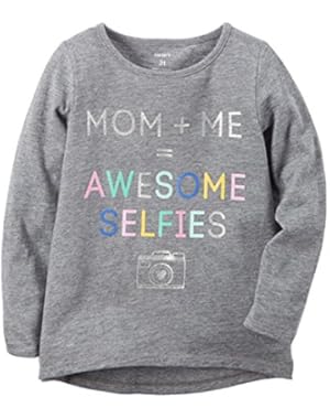 Long-Sleeve Awesome Selfies Hi-Lo Tee