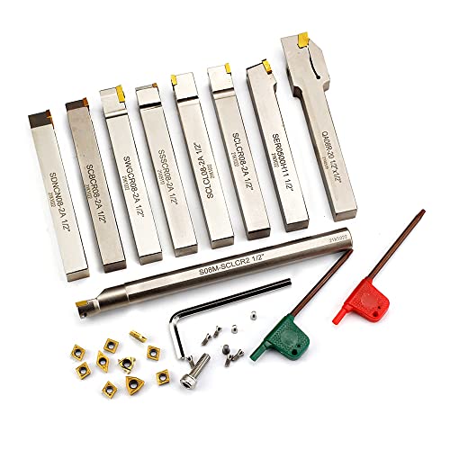Lathe Tooling OSCARBIDE 1x1 Indexable Grooving Tool - GTN-4 Carbide Insert Lathe Holder Lathe Cutting Tool
