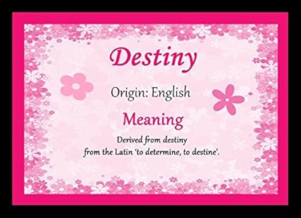Destiny Personalised Name Meaning Mousemat Amazon Co Uk Office Products