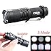XY ZONE Mini 1200LM CREE Q5 Zoomable LED Flashlight Hiking Torch Lamp Black 3 Modes