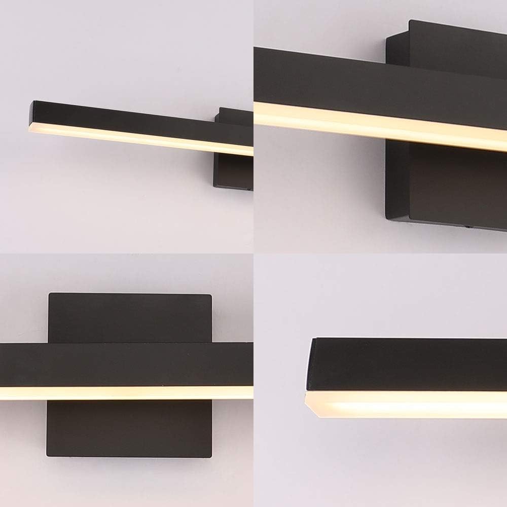 LED Bathroom Vanity Lighting Fixture Black Finish, JOOSSNWELL 39.37 Inch Natural White 4000K