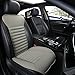 DINKANUR Cover Cushions by PU Leather Bamboo Charcoal Car Interior Seats Suit for Most Cars with slim Waistline Backrest (1 PCS )(gray)