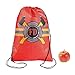 Fun Express - Firefighter Drawstring Backpack for Birthday - Apparel Accessories - Totes - Novelty Backpacks - Birthday - 12 Pieces