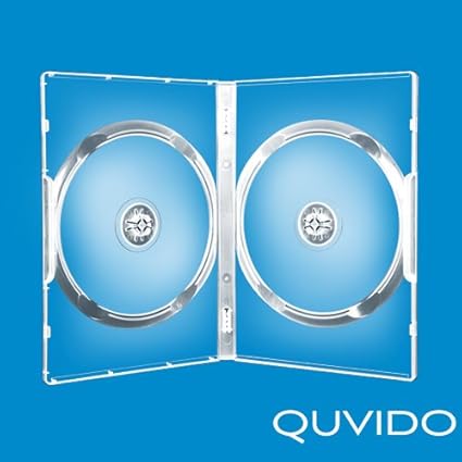 20 quvido Caja Transparente Doble CDS/DVDs 14 mm: Amazon.es: Informática