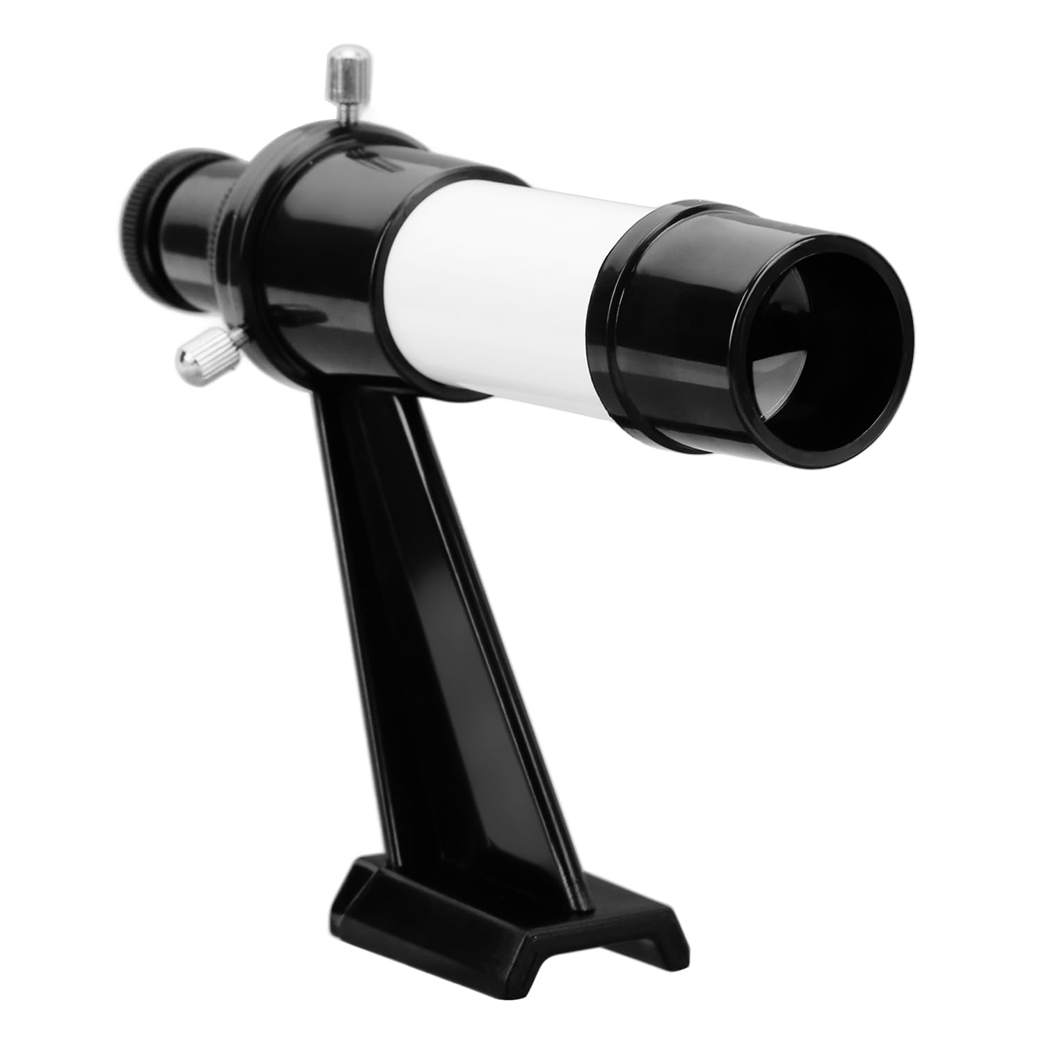 Tbest Telescope Finder Scope, 5X Astronomical Telescope Finder Scope With Inline Base Stand 5X24 Portable Crosshair Telescope Finderscope Mount Right Angle