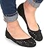 Twisted Womens SAGE Flower Crochet Ballet Flat with Bow