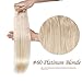 Grammy Blonde Clips in Hair Extensions 20 Inch 7pcs Remy Human Hair 70g with Clips (20inch, #60 Platinum Blonde)