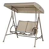 Abba Patio Outdoor Swing Canopy Hammock 2 Seat Porch Furniture with Adjustable Canopy