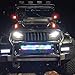 Nicoko 10/12 inch 72w Led Work Light Bar with RGB halo ring strip color changing Driving Lights Fog Lamp Offroad Lighting for off road Suv Ute Atv Truck 4x4 Boat +Free master switch wire harness