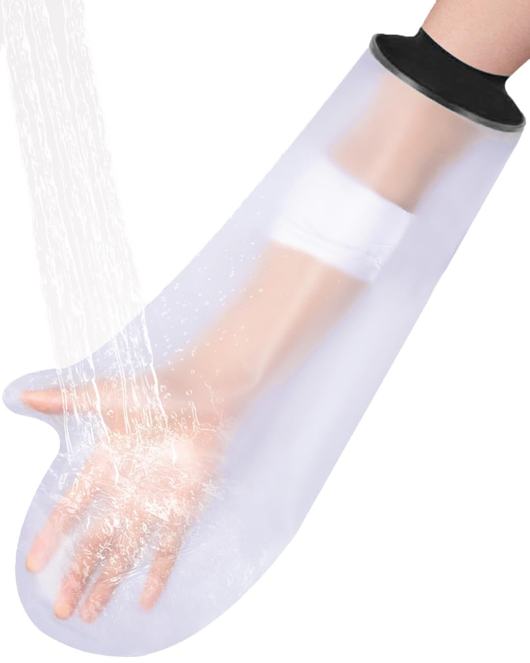 HKF HO KI HO Adult Waterproof Arm Cast Cover for Shower - Reusable Protector Arm Sleeve Made with Stretchy Neoprene Seal (half arm)