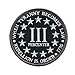 Patch Squad Tactical Velcro Three Percenter Morale Patch, Black & White