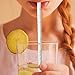 White Paper Straws Biodegradable Disposable Party Decoration and Party Drinking Straws 100 Count for Wedding, Birthday Party or any Themed Party (White-100)