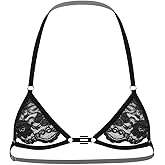 Men Sissy Lace Bra Bralette Tops Crossdresser Gay Underwear Strap Girly Halter Sexy Lingerie Sleepwear Nightwear