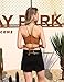 Blooming Jelly Women's High Neck Self-tie Crop Top,Brown,Small