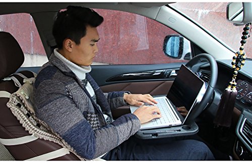 RuYa Car Steering Wheel Tray Laptop Work Desk Food Desk Table Black