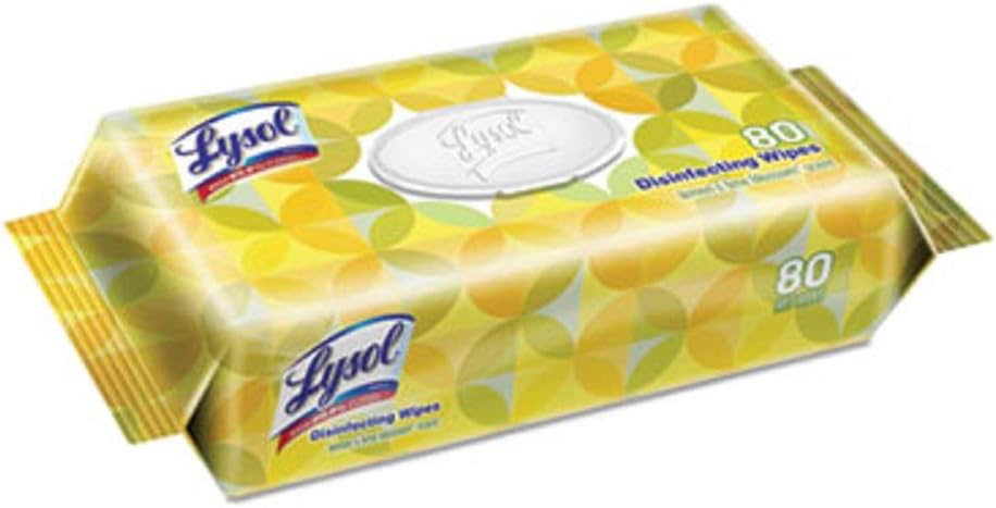 Lysol Disinfecting Wipes with Lemon and Lime Blossom Scent, 80 Wipes/Pack, 6 Pack/Case 99716CT: Health & Personal Care