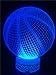 AZALCO 3D Illusion LED Night Lamp Basketball with Built-in Battery and Remote Control 7+16color Change