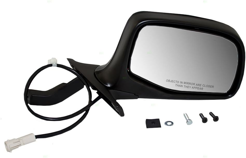 Replacement Passenger Power Side View Mirror Black & Chrome