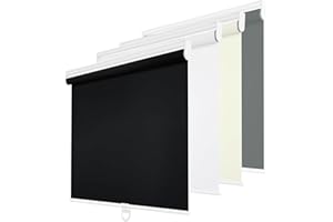 Changshade Cordless Roller Shades Blackout Blinds for Indoor Windows,Pull Down Darkening Roller Shade with UV Protection and Thermal Window Shades for Home and Office(35" W x 72" H,Black)