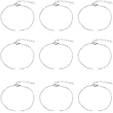 SOFPLATE 1 Box 20Pcs Chain Bracelet Making Charm Bracelet DIY Chain with Lobster Claw Stainless Steel Cable Link Heart Extension Chain Findings for Jewelry Making Chains Supplies DIY Women Bracelet