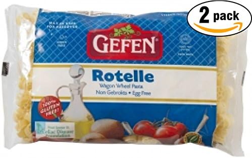 Rotelle Noodles Gluten Free Pasta Kosher for Passover, 9 OZ (2-Pack)