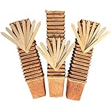 54 Coco Fiber Seed Starter Biodegradable Pots (3.5” Square Pots) for Starting Tender Rooted Vegetables, Herbs, Plant Seedlings, Cuttings, Germination Transplanting - Includes 24 Wooden 6" Label Tags